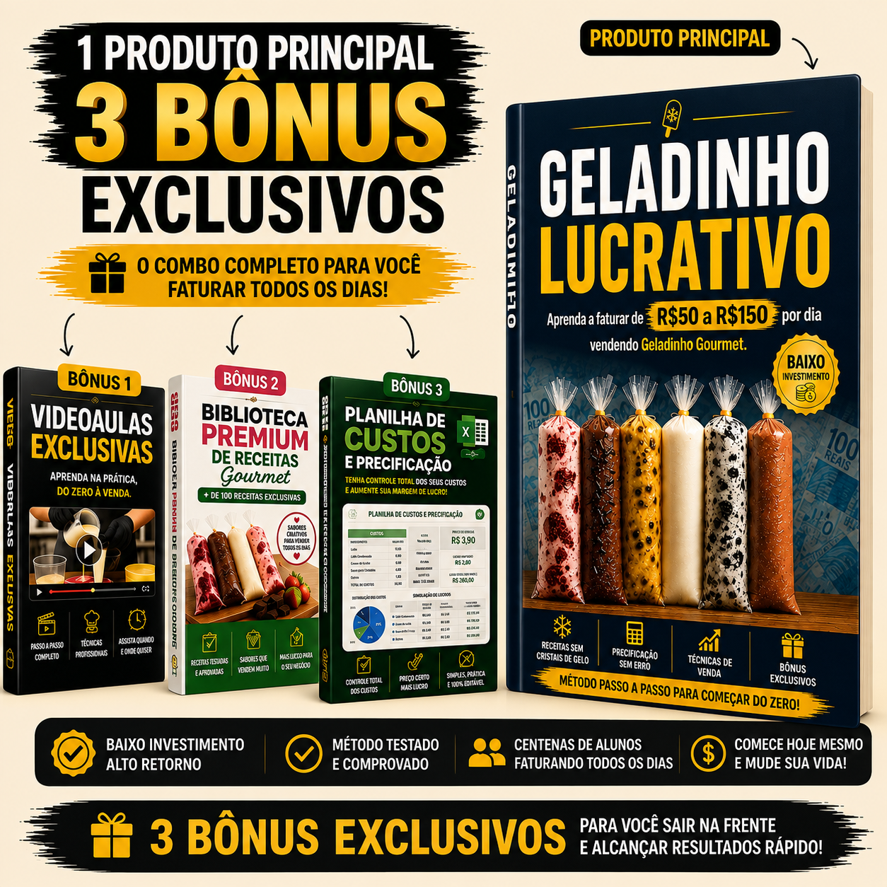 Geladinho Lucrativo completo com bônus exclusivos