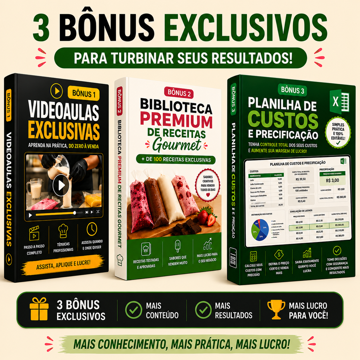 Bônus exclusivos do Geladinho Lucrativo